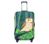 Zelinge Copertura per valigie da viaggio, resistente ai graffi, Gufo Nella Natura Verde, for 18-21 Inch Luggages S