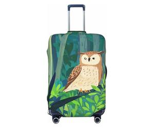 Zelinge Copertura per valigie da viaggio, resistente ai graffi, Gufo Nella Natura Verde, for 18-21 Inch Luggages S