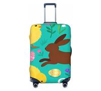 Zelinge Coperture dei bagagli del fumetto per la copertura della valigia di viaggio della valigia anti graffio copre, Elementi pasquali turchese, for 18-21 Inch Luggages S