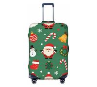 Zelinge Coperture per bagagli per valigie da viaggio, copertura protettiva antigraffio, Carino Natale Elementi Verde, for 22-24 Inch Luggages M