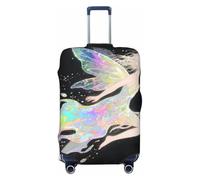 Zelinge Coperture per bagagli per valigie da viaggio, copertura protettiva antigraffio, Fata su nero, for 29-32 Inch Luggages XL