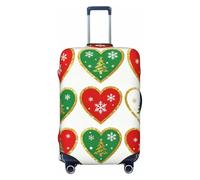 Zelinge Coperture per bagagli per valigie da viaggio protettivo, antigraffio, Motivo Cuore Rosso Verde, for 18-21 Inch Luggages S