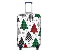Zelinge Coperture per valigie da viaggio, resistenti ai graffi, Alberi di Natale Plaid Dots, for 25-28 Inch Luggages L