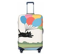 Zelinge Coperture per valigie da viaggio, resistenti ai graffi, Il palloncino solleva il gatto al cielo, for 22-24 Inch Luggages M
