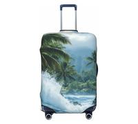 Zelinge Coperture variopinte dei bagagli per le coperture del graffio della copertura della valigia di viaggio, Mare E Palme, for 22-24 Inch Luggages M