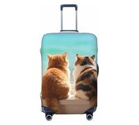 Zelinge Copribagagli per valigie da viaggio, copertura antigraffio, Gatti carini sul davanzale, for 25-28 Inch Luggages L