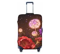Zelinge Peony Dandelion Night Art - Copertura elastica per valigie da viaggio, antigraffio, per bagagli da 45-53 cm, taglia S