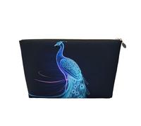Zelinge Piccola borsa di trucco per il sacchetto cosmetico impermeabile della borsa da toilette della borsa, Blu Pavone Blu Navy Scuro-1, Taglia unica