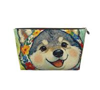 Zelinge Piccola borsa di trucco per la borsa portatile da viaggio borsa da toilette piccole borse cosmetiche per le donne, Cane con velo-1, One Size