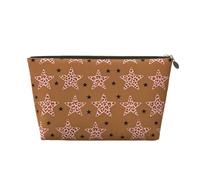 Zelinge Piccola borsa di trucco per la borsa portatile da viaggio borsa da toilette piccole borse cosmetiche per le donne, Stelle leopardo marrone-1, One Size