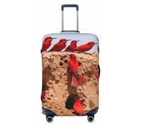 Zelinge Red Birds On Desert - Copertura elastica per valigie, antigraffio, per bagagli da 45,7 a 53,3 cm, taglia S
