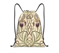 Zelinge Sacca con coulisse per sport, palestra, campeggio, viaggi, danza, Fiore irlandese blu e viola, 14 x 16.9 inch, Zaini Daypack