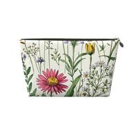Zelinge Sacchetto cosmetico portatile della chiusura lampo della borsa della toilette della borsa di trucco, Diversi motivi floreali-1, Taglia unica