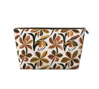 Zelinge Sacchetto cosmetico variopinto della chiusura lampo della borsa da toilette della borsa di trucco, Motivo floreale autunnale-1, One Size