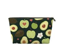 Zelinge Sacchetto di trucco portatile divertente della borsa della toilette della borsa di trucco della chiusura lampo, Frutti Verde Scuro-1, One Size