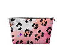 Zelinge Sacchetto di trucco variopinto per il sacchetto impermeabile dell'organizzatore cosmetico di viaggio della borsa dell'toilette piccolo, Colorato leopardo carino, Taglia unica