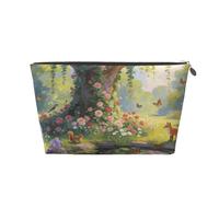 Zelinge Sacchetto portatile della chiusura lampo della borsa da toilette della borsa di trucco per la borsa, Wildlife Pittura Verde, One Size