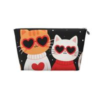Zelinge Sacchetto portatile di trucco della borsa da toeletta di viaggio portatile piccolo sacchetto di trucco per la borsa, Amo i gatti al buio, One Size