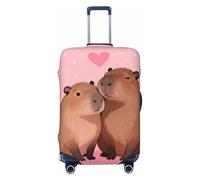 Zelinge Simpatica copertura per valigie lavabile, divertente, elastica, resistente ai graffi, Affascinante Coppia Capybara, for 29-32 Inch Luggages XL