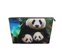 Zelinge Trousse per trucchi fantasia impermeabile, Panda carino nella giungla-1, Taglia unica