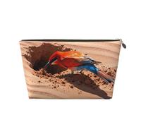 Zelinge Trucchi la borsa per il viaggio del sacchetto cosmetico portatile di viaggio della borsa da toeletta di viaggio, Vivace Deserto Uccello Sabbia Beige Photo-1, Taglia unica