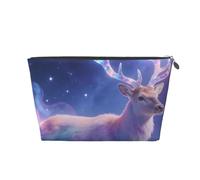 Zelinge Trucchi la borsa per il viaggio della borsa da toilette impermeabile piccola sacchetto cosmetico dell'organizzatore, Cervo Carino Cielo Pastello, One Size