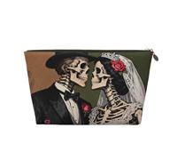 Zelinge Trucchi la borsa per il viaggio portatile di viaggio della borsa da toeletta piccola borsa di trucco per la borsa, Matrimonio scheletro romantico Art-1, Taglia unica