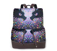 Zelinge Zaino da donna con chiusura a scatto, borsa da viaggio Twist-Lock, Neon Dragon Eyes, Taglia unica, Zaini da viaggio