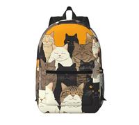 Zelinge Zaino da viaggio da 13 pollici borsa per notebook borsa da lavoro business zaini borsa, Cute Cats Arancione, Taglia unica, Zaini da viaggio