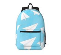Zelinge Zaino da viaggio per computer portatile da viaggio per lavoro, Aerei di carta su azzurro, Taglia unica, Zaini da viaggio