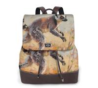 Zelinge Zaino in pelle PU per donne e signore moda borsa da donna in pelle PU, Cartone animato Lem, Taglia unica, Zaini da viaggio