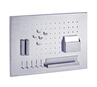 Zeller 11125 Pannello Magnetico in Acciaio Inox 50 x 35 cm con Utensili