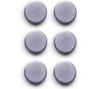 Zeller 11203 Set di Magneti, Extra Forti, Stainless Steel, Argento, 0.1x2.7x0.8 cm, 6 unità
