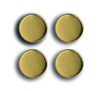 Zeller 11234 - Set di 4 magneti extra forti, colore: oro, ca. Ø 2,3 x 0,9 cm
