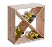(TG. 52x25x52 cm) Zeller 13170 Portabottiglie di Vino, Legno, Beige, 52x25x52 cm