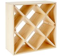 Zeller 13171 Portabottiglie di Vino, Legno, Beige, 52x25x52 cm