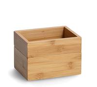 Zeller 13318 - Set di 2 scatole impilabili, in bambù, ca. 14,5 x 11 x 10 cm, per casa, ufficio e bagno