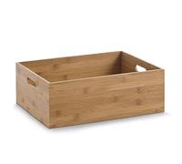 Zeller 13341 Cesto Contenitore, Bambú, Beige, 40x30x14 cm