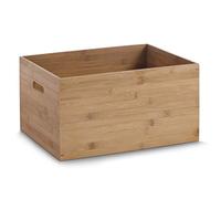 Zeller 13342 Cesto Contenitore, Bambú, Beige, 40x30x21 cm