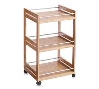 Zeller 13591 Carrellino da Bagno in Legno di bambù e Metallo 45,7x38x76 cm - NU