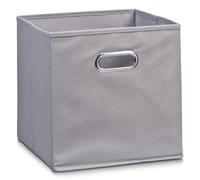 Zeller 14130 Patchwork - Contenitore in tessuto non tessuto, 28 x 28 x 28 cm, colore: Grigio