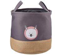 Zeller 14279 - Cesto portaoggetti, in poliestere e iuta, Ø 30 x 29 cm, colore: Grigio