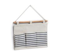Zeller 14285 - Contenitore a 8 scomparti, in cotone/poliestere, 35 x 60 cm, colore: Blu