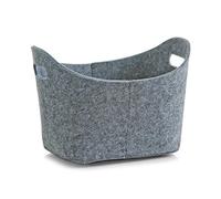 Zeller 14301 Cesto Ovale, Felt, Grigio, 31.5x19x21 cm