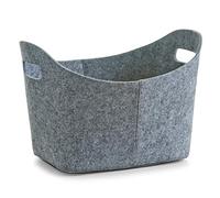 Zeller 14311 Cesto Ovale, Felt, Grigio, 37x28x25 cm