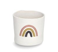 Zeller 14480 - Cesto portaoggetti "Rainbow", in cotone/poliestere, ca. Ø 25 x 22 cm