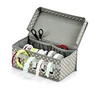 ZELLER PRESENT SCHÖNER LEBEN. PRAKTISCH WOHNEN. x Scatola di Nastri Regalo, Poliestere, Grigio, 1 Stück (1er Pack)