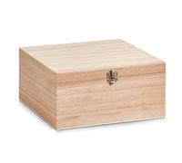 Zeller 15127 - Scatola portaoggetti, Legno, Naturale, 26 x 26 x 12,5 cm