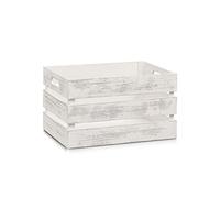 Zeller 15131 Cesto Contenitore, Legno, Bianco, 35x25x20 cm