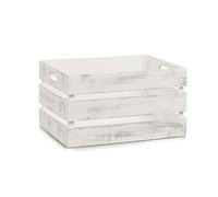 Zeller 15132 Cesto Contenitore Vintage-Weiß, Legno, Bianco, 39x29x21 cm